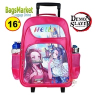BagsMarket 🔥Kids Luggage 16 นิ้ว กระเป๋าเดินทาง กระเป๋าเด็ก กระเป๋าเป้ล้อลากสำหรับเด็ก กระเป๋าแฟชั่นเด็ก เนสึโกะ