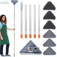 NICKOLAS Triangle Cleaning Mop, 360° Rotating Adjustable Wall Cleaner Mop, Multi-functional Rotatable Long Handle Flexible Head Design Window Duster Scrubber Kitchen Cleaner