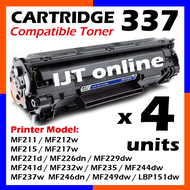 4 Units Compatible to Cartridge 337 Canon 337 CRG337 Laser Toner Black Cart for Canon MF210 MF MF211