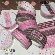 AMBER Decorative Tape, Strawberry Stars Collage Tape, Ins Angel Wings Kawaii School Stationary