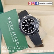 <NFC卡><白金><2021年保用證><齊牌> 226659 白金 黑面 膠帶 Yacht-Master 42mm (116655 126655 226658 116622 126622 11651