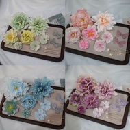 Luo Fangci 9.9 Eleven Pieces Of Versatile Silk Flower Set Hanfu Fairy Style Butterfly Hairpin Pearl 