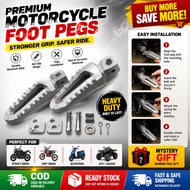 1Pair Alloy HONDA Footrest Rear Footpeg L8604 WHT Cozzy Moto Accessory For CLICK V2 V3 BEAT FI V2 V3