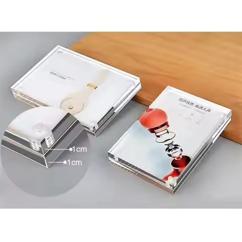 1pcs 100*70mm Clear Acrylic Menu List Price Sign Holder Photo Picture Table Display Frame