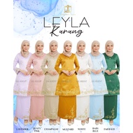 (S-XL) LEYLA SATIN DUCHESS SULAM KURUNG RHINESTONE BAJU RAYA TUNANG NIKAH WHITE PUTIH BABY BLUE PURPLE CHAMPAGNE MUSTARD