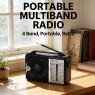 FM/AM/SW1/SW2 4 BAND PORTABLE RADIO MULTIBAND RADIO RECEIVER#FM RADIO RETRO POINTER POCKET 收音机