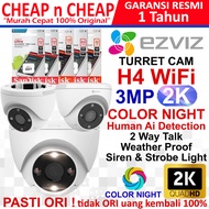 Ezviz H4 3MP 2K Turret WiFi Indoor Outdoor - Smart CCTV Wifi Wireless Camera Smart IP Cam Hikvision 