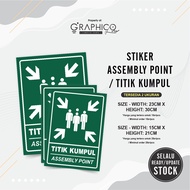 Gathering Point Sticker/Assembly Point (U. 23x30cm min. order 2 lbs)