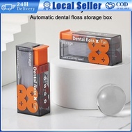 Convenient Portable Floss Storage Box Refillable Floss Picks Organizer With Push Button Oral Hygiene Care