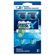 Gillette Blue3X Flexi COOL Disposable Razor, 2 pack