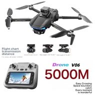 Drone: 3 - Axis Gimbal, 5KM Flight, 30Min Endurance, GPS Return, 5G Screen Remote Control, V06