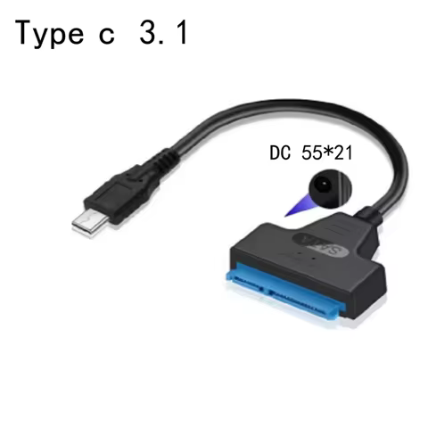 Type C USB 3.0 to SATA III Cord SATA to USB C USB 3.0 Cable Up to 6 Gbps for 2.5 Inch External HDD S
