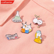 CRAFTSERIES New Chemical Equation Series Alloy Brooch Cute and Cartoonish Backing Paint Badge Creati