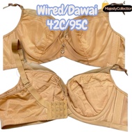 42C Besi Bra Cotton Span Lembut Wired Lace Bra