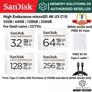 SanDisk High Endurance microSD Card with Adapter (CCTV/Car Dash Cam)  64GB 128GB 256GB 512GB