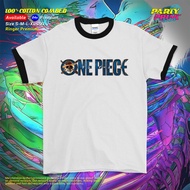 Partyprintstore Kaos Ringer Tee Raglan 3/4 Film Tv Show Anime One Piece Live Action Netflix Logo 4
