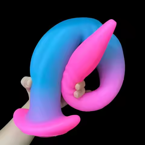 Soft Super Long Luminous Anal Dildo Colourful Glowin Dragon Dildos Anal Plug Buttplug Anal Dilation 
