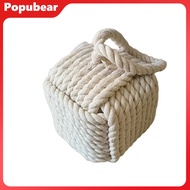 Woeuri Weighted Door Stopper Wind-resistant Door Wedge Handmade Cotton Rope Ball Door Stopper with H
