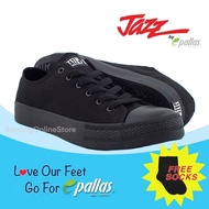 Pallas JAZZ STAR Low Cut Black School Shoe (196 ABK) Canvas Shoe Sneakers Kasut Sekolah Hitam 全黑低帮校鞋
