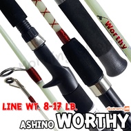 คันตีเหยื่อปลอม คันตัน Ashino Worthy Line wt. 8-17 lb ยาว 5.6 ฟุต