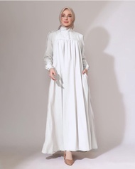 HIJAB54 GAMIS TOYOBO FODU POLOS DRESS WANITA MUSLIM MODERN AZKIA