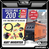 DOZOX MIG200 6 IN 1 CO2 Gas & Gas-less MIG Welding Set / Lift TIG/ MMA Inverter Welding Machine - 5K