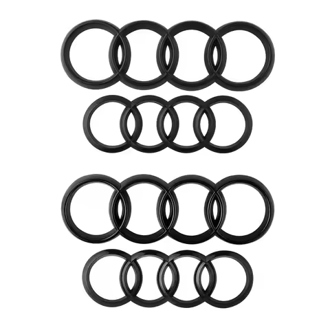 For Audi Sline RS RS3 RS4 RS5 RS6 S1 S6 A1 A2 A3 A4 A4L P 8V 8L ABS 4 Ring logo Car Hood Front Bonne