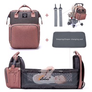 ♞,♘,♙Lequeen Diaper Bag for Baby Care Kits Bed Backpack Multifunctional Outdoor Nursing Bags with H