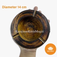 KAYU Balinese Carved Wooden Ashtray - Balinese Ashtray - Wooden Ashtray - Cigarette Ashtray - Diameter 14cm
