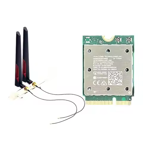 AED6-Tri Band Wifi7 QCNCM865 Bluetooth 5.4 Wireless Wifi Card Tri Band 2.4G/5G/6Ghz Network Wireless