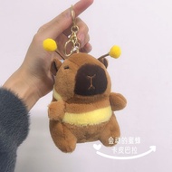 Hot selling items卡皮巴拉蜜蜂翅膀会动玩偶挂件卡皮巴拉钥匙扣创意毛绒玩偶/11.6