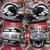 HELM AGV - GP1 R - SILVER BLACK 100 ORIGINAL AGV SNIDOT