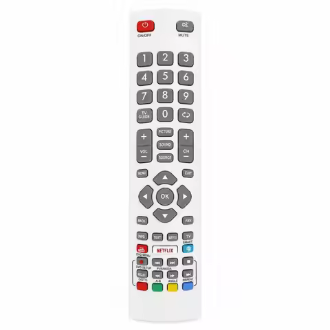 Replacement IR Remote for Sharp Aquos TVs - Model SHWRMC0115, SHWRMC0121, DH-2086, DH-2087 (Multi-De