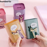 HUMBERTO Cash Box Save Money Cartoon Tinplate Toy Cash Cabinet High-Capacity Giraffe Animal Money Bo