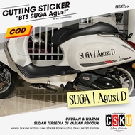 Cutting Sticker Reflective Bts Suga Agust Motorcycle Car Variation Waterproof Durable Cool Accessori