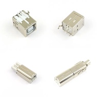 5pcs USB 2.0 4 Pin 4P DIP Type B BF BM Male Female PCB Jack Socket Plug Connector Solder Right Angle