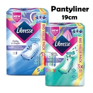 Libresse Longer Wider Pantyliners Unscented/Green Tea 19cm (3x30s) Disposable Sanitary Pad Tuala Wan