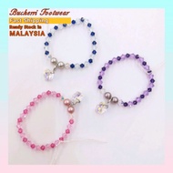Kid Swarovski bracelet with love pendent / gelang tangan budak /Swarovski crystal