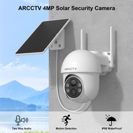 ARCCTV 4MP Outdoor Security Camera Solar Powered Battery PTZ Dome Wireless Outdoor WiFi Wire-Free 2-