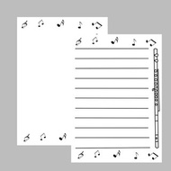 數碼 數碼紙，A4 尺寸，長笛形，白，黑色 數碼產品