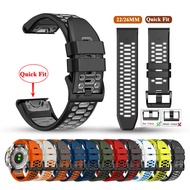22mm 26mm High Quality Silicone Band Bracelet Wristband Quick Fit Strap For Garmin Fenix 7 7X Pro 6 6X Solar 5 5X Plus 3 HR Approach S70 47mm S62 S60