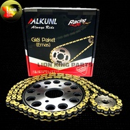 GEARSET GEAR PACKAGE BAJAJ 200 NS 200NS MLKUNL 14T/39T RACING GOLD CHAIN