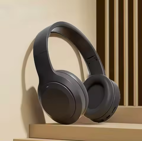 M5 Over Ear Headsets Bluetooth 5.3 Gaming Headphones Dual Mode Wireless Earphones Foldable Noise Red