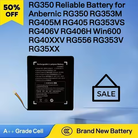 High-Quality Reliable Battery for Anbernic RG350 RG353M RG405M RG405 RG353VS RG406V RG406H Win600 RG