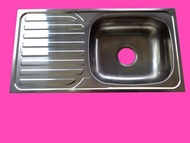 Bak Cuci Piring Stainless + Avur Kitchen Sink 1 lubang dan sayap 75cm
