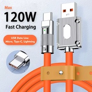 120W 6A Android micro usb type C data cable Fast Charging 120W Micro usb Type C Cable Data Cable Tra