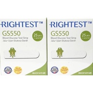 BIONIME RIGHTEST GS550 Test Strip ( 25s/25s x 2) * FOC Blood Lancets + Alcohol Swab  (1 unit/2 unit)