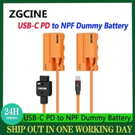 ZGCINE USB-C/D-Tap PD to BMPCC DC Power Cable LPE6/FZ-100/NPF Dummy Battery Cable LM-P4 Lemo 2Pin Ma