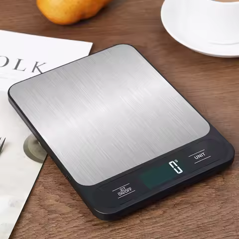 Black Digital Scale 10kg 1g Kitchen Scale Electronic 5kg 1g Baking Gram Weight Scales Grams Ounces S