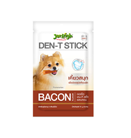 Jerhigh Den-T Stick Bacon Flavourr 60 g ( 6 ซอง ) ขนมขัดฟัน สุนัข รสเบคอน